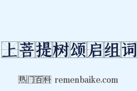 上菩提树颂启组词是什么意思的图片